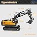 Dwi Dowellin Remote Control Excavator Toys for Boys,Construction Rc Excavators for Kids Age 4-7 8 9 10 Year Old,Ideal Toys,Batteries Included