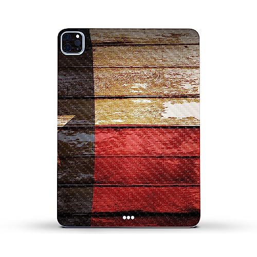 Image of MightySkins Carbon Fiber Skin Compatible with Apple iPad Pro 11 inch M2 4th Gen (2022) Full Wrap Kit - Texas Shiplap | Protective, Durable Textured Carbon Fiber Finish | Easy to Apply | Made in The USA