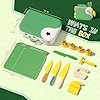 Lullulii Montessori Kitchen Tools for Toddlers,Kids Knife for Real Cooking,Toddlers Knife Set with Storage Box Kids Safe Knives Children Cutting Set for Girl Boy,Montessori Toys for Kitchen Set -Green #1
