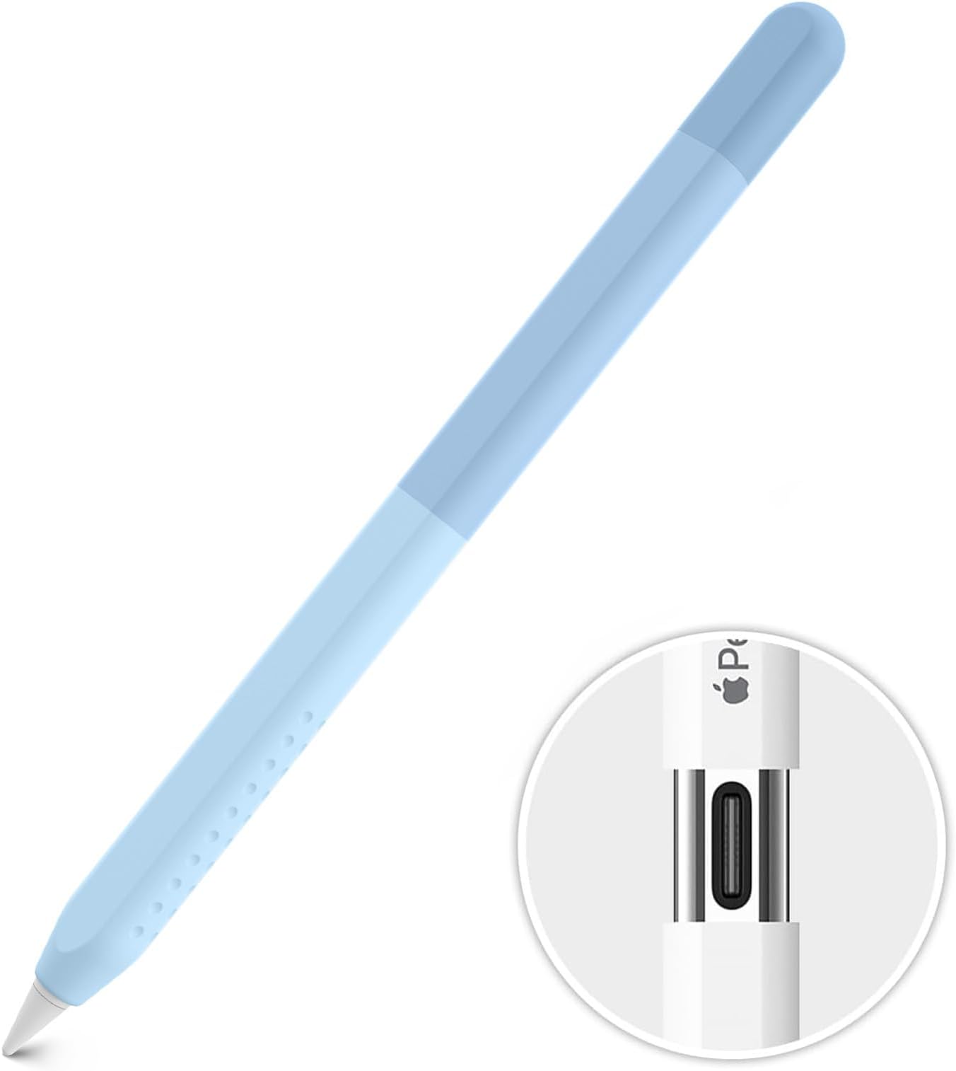 iPencil Case Compatible with Apple Pencil (USB-C) Gradient Color Silicone Protective Case Sleeve Skin Accessories for Apple Pencil USB C 2023