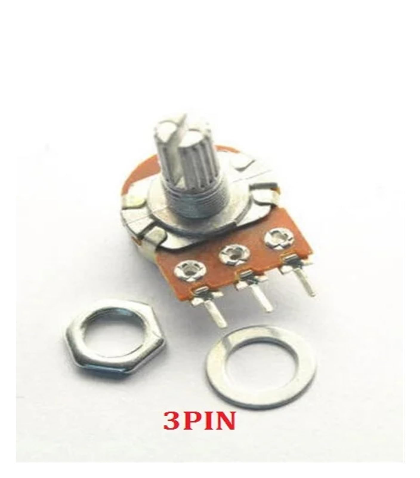 LHXEQJAM 5PCS WH148 B1K B2K B5K B10K B20K B50K B100K B250K B500K B1M 3Pin 6pin 15mm axis Amplifier Dual Stereo Potentiometer 1K 2K 5K 10K (Size : B10K 6Pin)