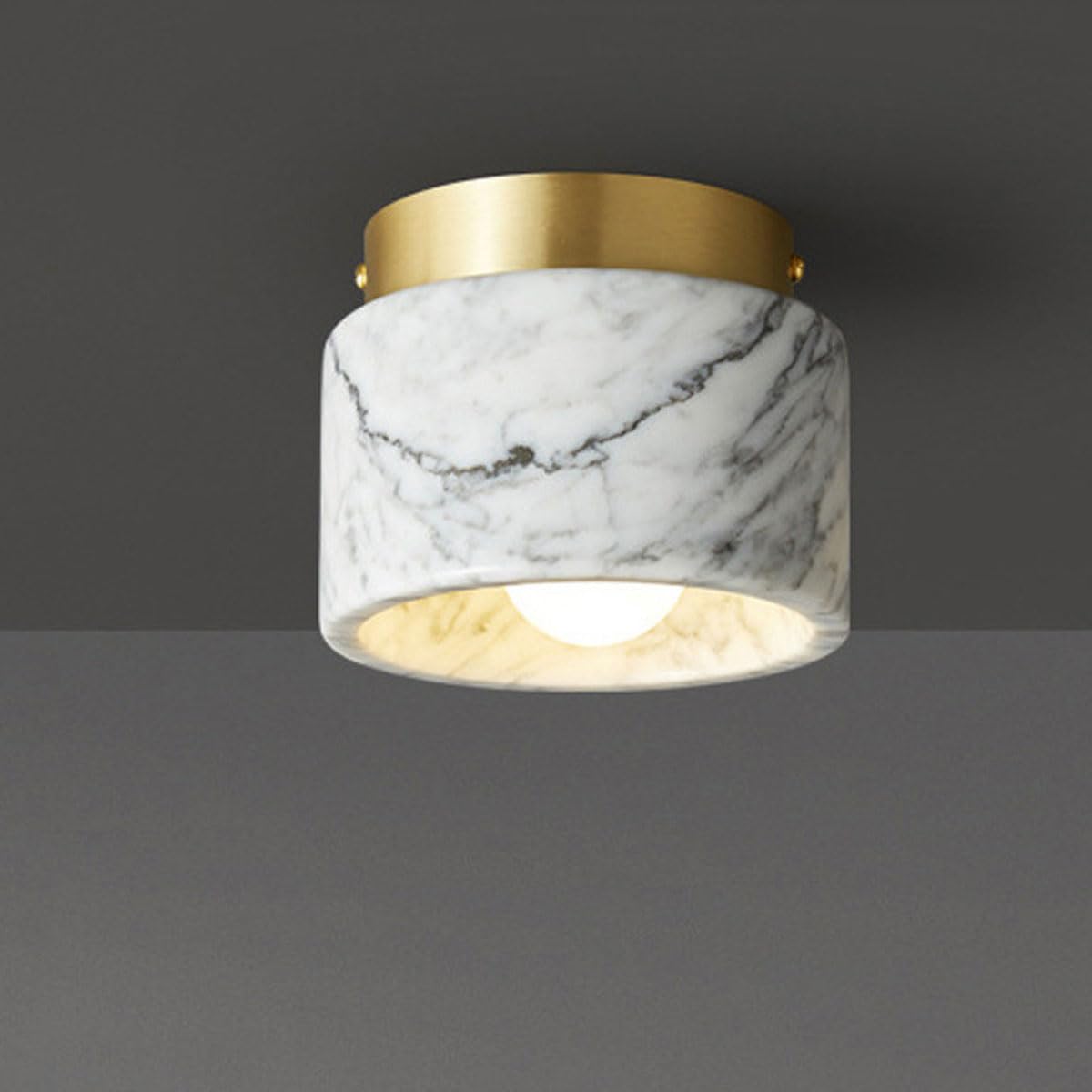 LANTANB Green Entrance Foyer Ceiling Lamp Stone Lampshade Flat Lighting Corridor Ceiling Lights are Suitable for Corridor Cloakrooms