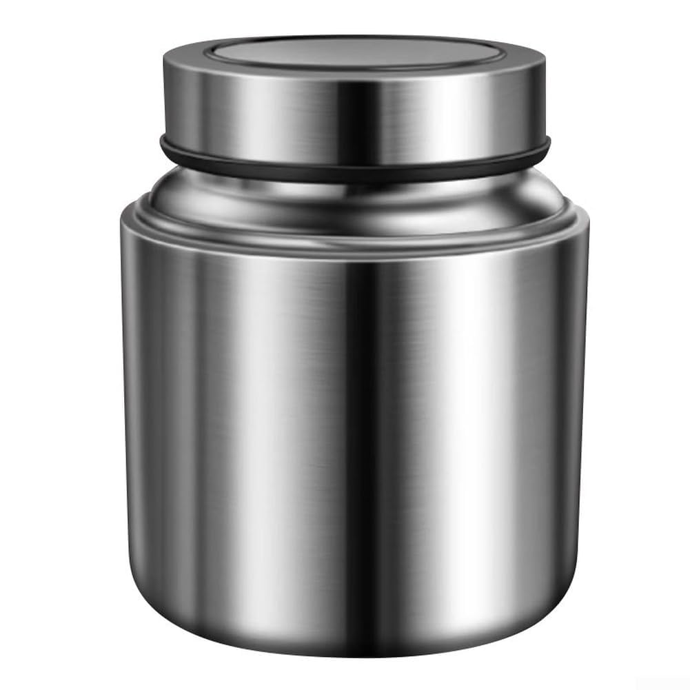 CuddleCraft Airtight Stainless Steel Canister with Clear Lid for Storing For Tea Coffee Beans and Dry Ingredients in Kitchen,1500ml