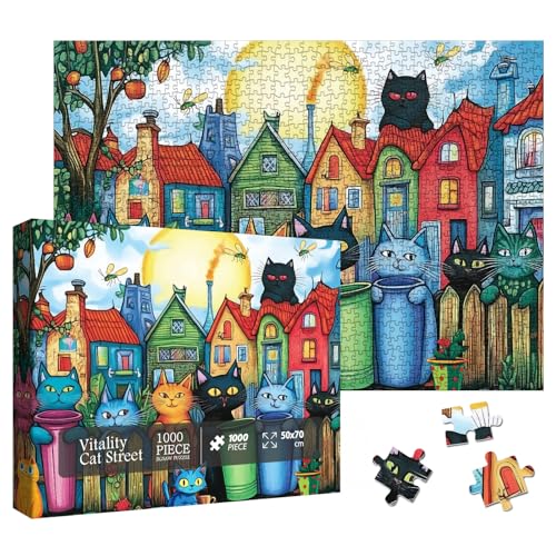 Puzzle de Gato 1000 Piezas para Adultos 3+ Anos