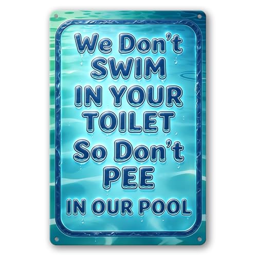 Cartel metálico de seguridad para piscina 12x8 pulgadas miniatura 1