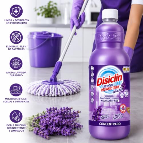 Disclin Lavanda Limpiador Multisuperficies Pack 12 de 1L 3