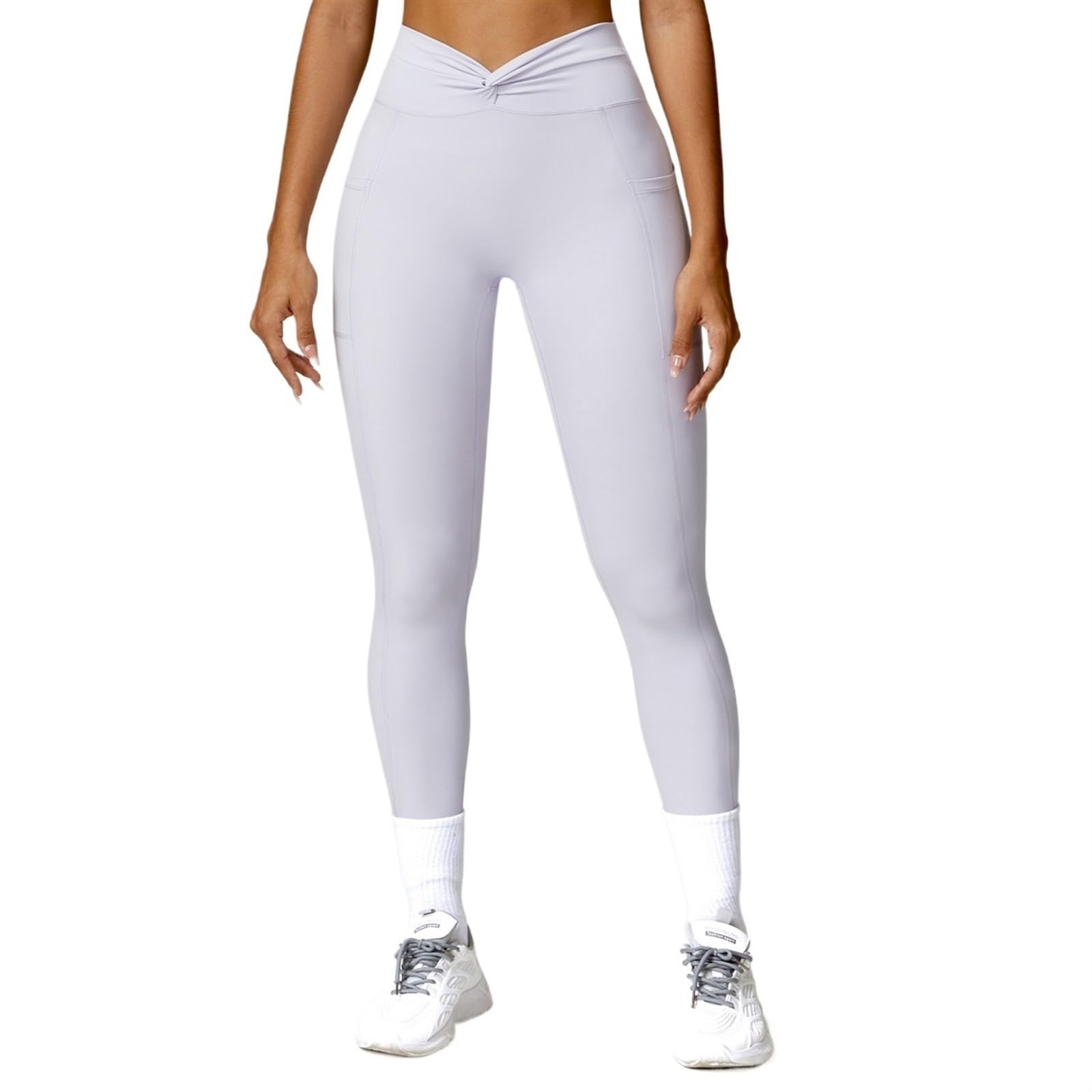 Yoga Leggings Damen Yogahosen for Damen, gekreuzte Taille, hohe Taille, Hüftheben, Lauftrainings-Leggings, Naked Feeling, Gym-Leggings for Damen, Sport-Strumpfhose