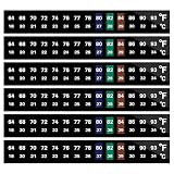 AQUANEAT 6 PCS Aquarium Thermometer Strips, Fish Tank Thermometer Sticker, Terrarium Water Temperature Test (0.71' x 5.13')