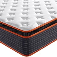 SEZMOONSI Double Mattress 4FT6, 9.1 Inch Deep Gel Memory Foam Medium Firm Mattress with Breathable Soft Fabric, Motion Isolated Individually Pocket Sprungs Double Mattresses, 100 Night Home Trial