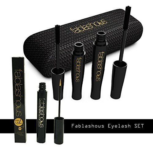 Eyelash Kit 3D Thickening & Lengthening Black Natural Fibre Lash Mascara Extensions And Eyelash Eyebrow Enhancing Serum