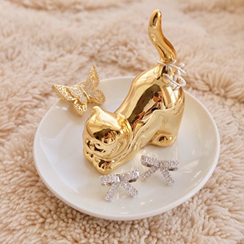Pudding Cabin Cat Ring Holder Ring Dish Jewelry Holder Trinket Tray Gifts For Women Birthday Wedding Christmas Thanksgiving Valentine Gifts Ideas #TOP5