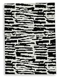Signature Design by Ashley Bramshaw Modern Indoor Striped 5 x 7 Rug, Black & White