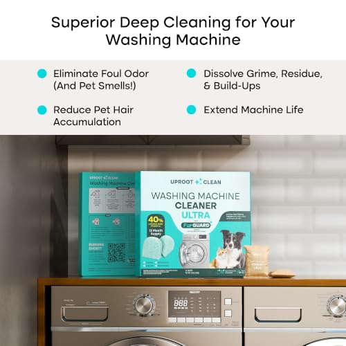 Uproot Clean Washing Machine Cleaning Tablets Ultra 40% Stronger, 24 Pack - Image 2