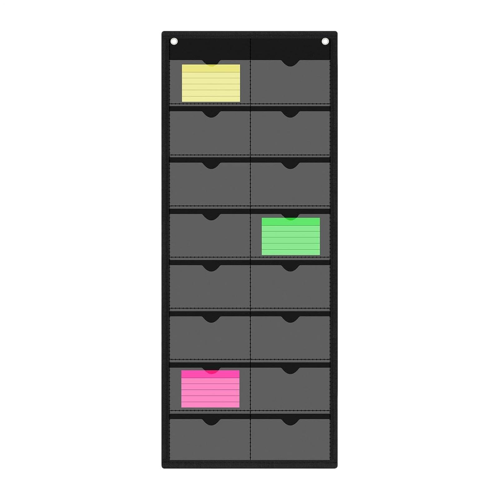 De Pared Para Tarjetas De Visita – Organizador De Notas De 3 X 5 Pulgadas, Estante De Almacenamiento Adhesivo, Soporte Para Exhibición De Tarjetas Adhesivas, Soport De Pared Compacto, Estuche