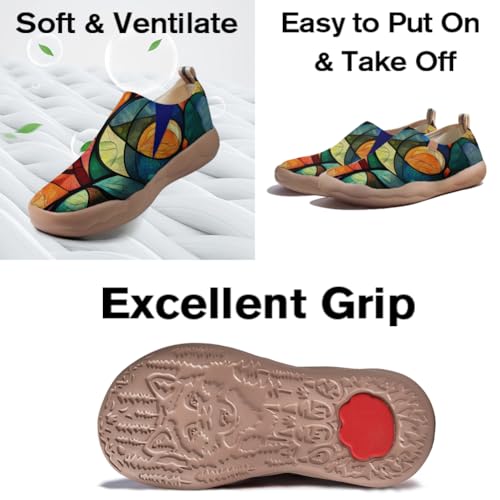 Women's Lightweight Slip On Loafers Canvas Travel Shoes Dopamine Dressing Fashion Sneakers Walking Casual Footwear4