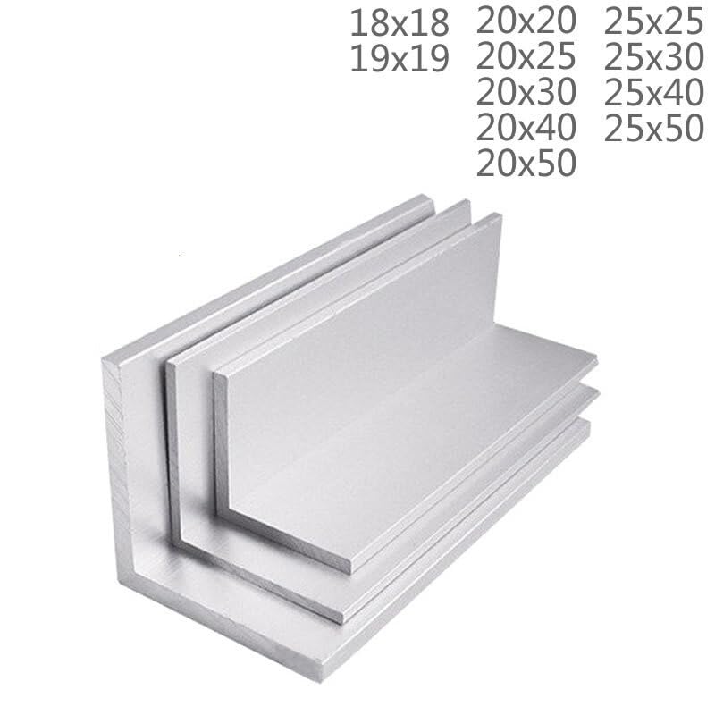 1pc 6063 Right Angle Aluminum L-Shaped Aluminum Alloy 245mm/250mm Length with Thick 2mm Aluminum Edging Triangle Profile Decoration Materials (Color : 25x30mm, Size : 245mm)