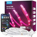Govee LED Strip 30m Alexa Smart RGB WiFi LED Streifen, LED Lichterkette Band mit Alexa und Google Assistant, App Steuerung Musik Sync Farbwechsel DIY Deko für Wohnzimmer Party, 2 Rollen 15m