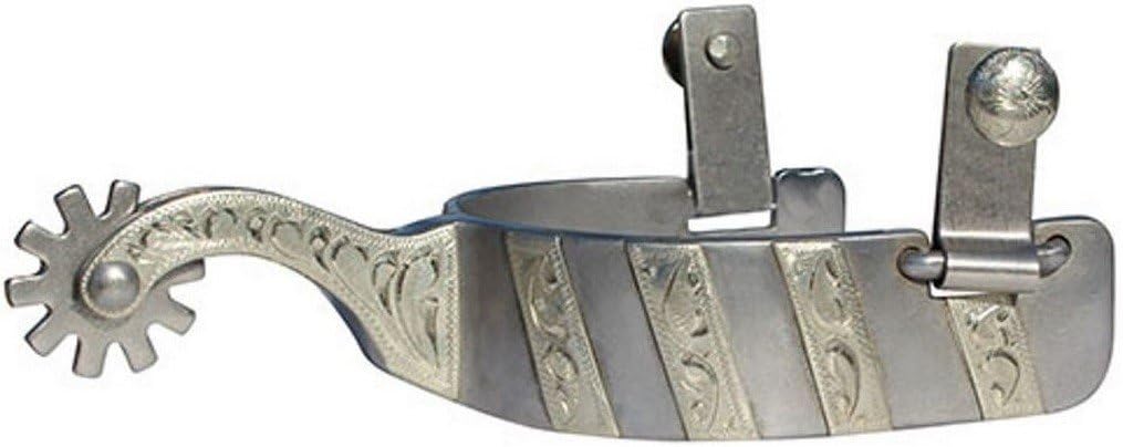 Professionals Choice Spurs Bob Avila Polished Steel Silver AVSP-500