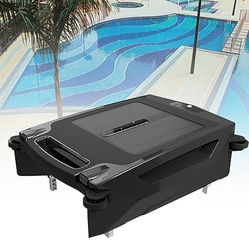 Robotic Solar Pool Skimmer Cleaner - Robot de limpieza automático inalámbrico de piscina con carga dual alimentada por energía solar