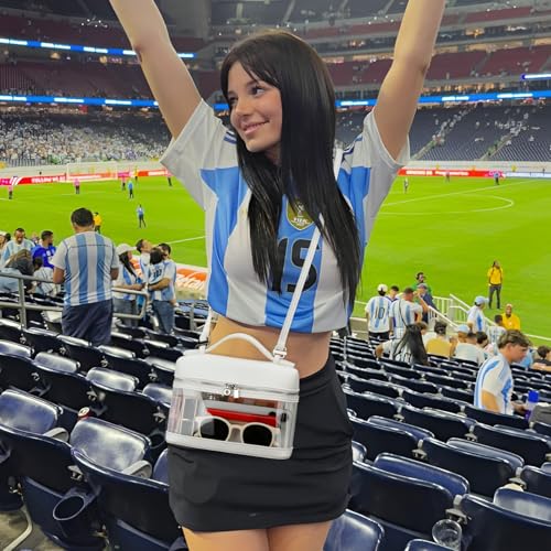 Image of KKXIU Clear Crossbody Bags for Women Purses for Concerts Sports | Transparent Vegan Leather Purses Stadium Approved
