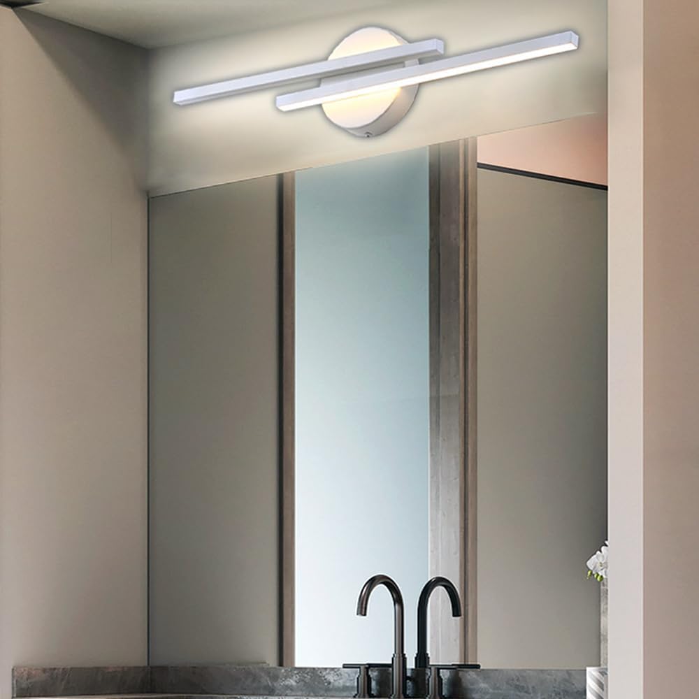 Applique Linéaire Blanche, Applique Murale À Longue Bande En Métal Avec Abat-Jour En Acrylique Blanc, Luminaire À 360 °, Appliques Murales Led Modernes, Appliques Murales Simples Nordiques Pou