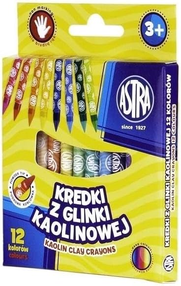 Astra kaolin clay pencils candles 12 col