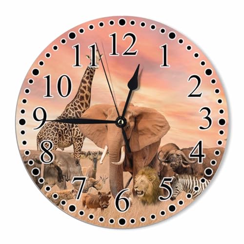 Reloj de pared analógico silencioso 10 pulgadas miniatura 1