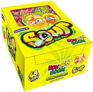 Bon Bon Boom Sour Lollipops: 48 Count Box