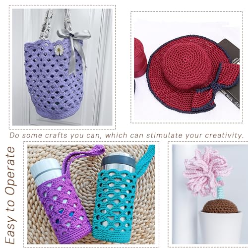 CAMAL Cordão de polipropileno 3 mm 185 jardas fio de poliéster colorido fio de tricô feito à mão fio