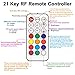 RGBZONE 3-PIN LED Controller, RF Wireless Remote Control, DC5V/12V/24V Mini Controller for Dream Color WS2812B WS2812 WS2811 Light Strips (21 Key)