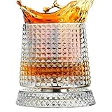 Dopsyesn Vasos Old Fashioned Para Cócteles - Vaso Transparente Con Rotación De 360 Grados Para Bebidas | Copas Para Licor Y Bebidas Espirituosas - Para Regalo De Hombre Padre En Fiestas Navidad
