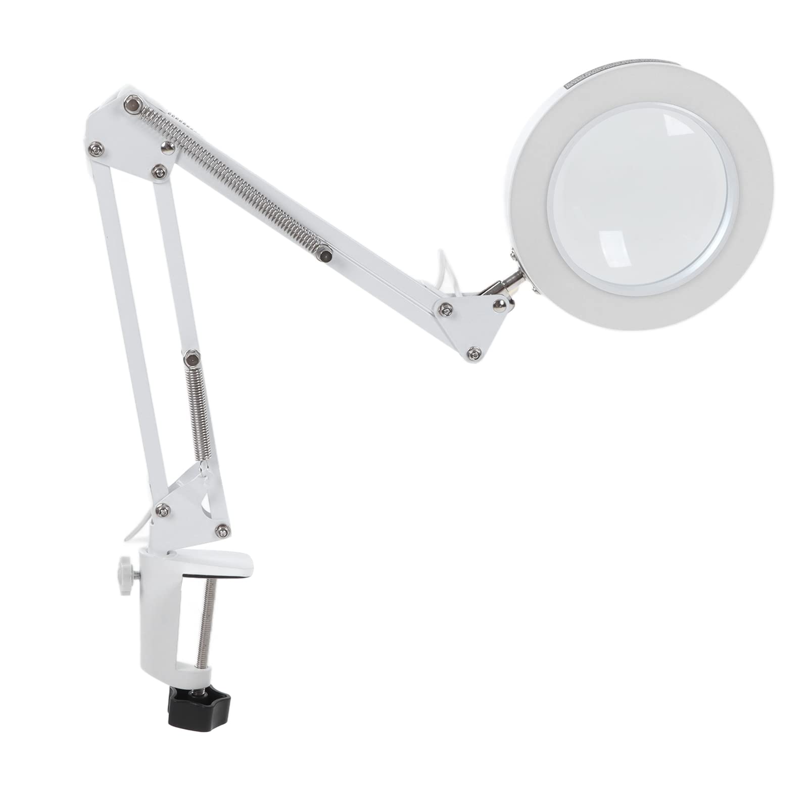 Hyuduo Lampada da Lettura con Clip Lampada con Morsetto in Lega di Alluminio con Lente d'ingrandimento 5X 3 modalità 11 luminosità con Morsetto Pieghevole per Leggere Libri Hobby Artigianali