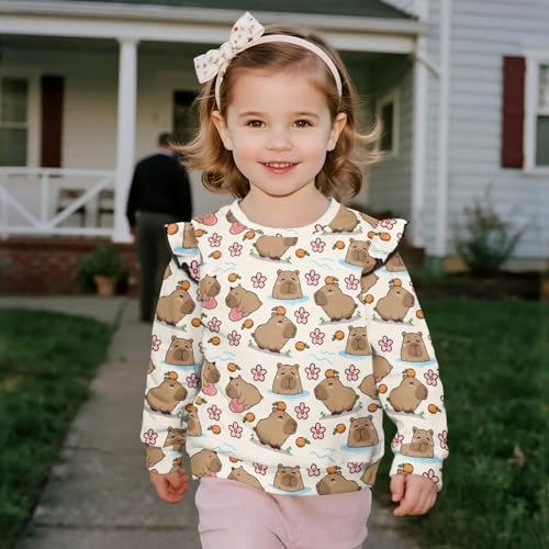 GePrint Toddler Girl Sweatshirt Warmth Comfortable Polyester Spandex Fabric Outing Wear for Girls 1-8 Aesthetic3