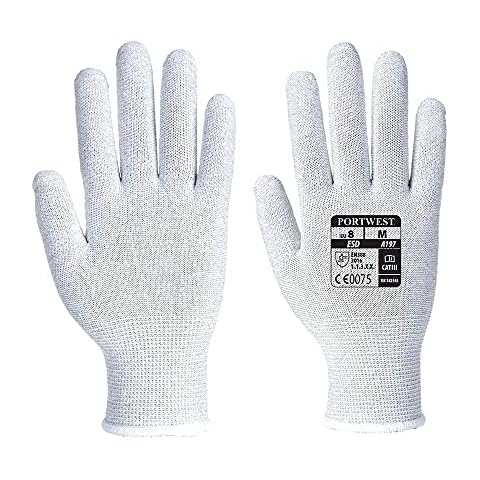 Portwest Antistatic Shell Glove, Size: L, Colour: Grey, A197GRRL Cover
