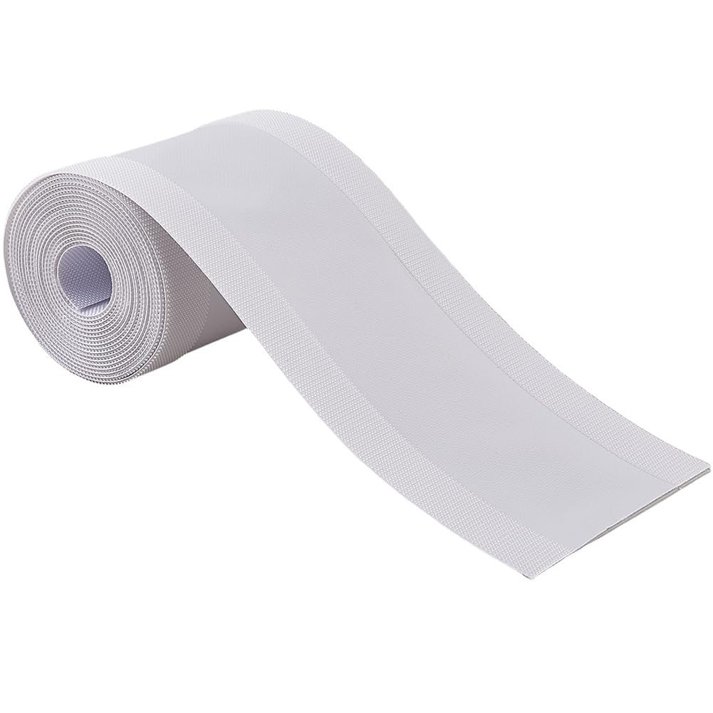 GORGECRAFT 3Ms x 10cm Carpet Cord Cover Floor Wire Protector Tape Nylon Polyester Cable Strip Management for Commercial Office Carpet Organized Protector Prevent a Trip Hazard White