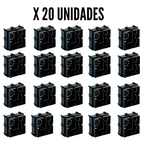 Miniatura 2 de Pack 20 Unidades Cajas De Empotrar Electricidad Pared Cubillo Enlazable Para Empotrar Cajas Electricas Empotrar 65x65x40 Cubillo Universal