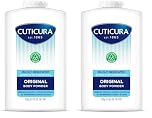 CUTICURA Mildly Medicated Body Powder 250 g, Many Uses Personal Hygiene, Sweat Control, Chafing and Friction Prevention, Itching Relief (Pack of 2)