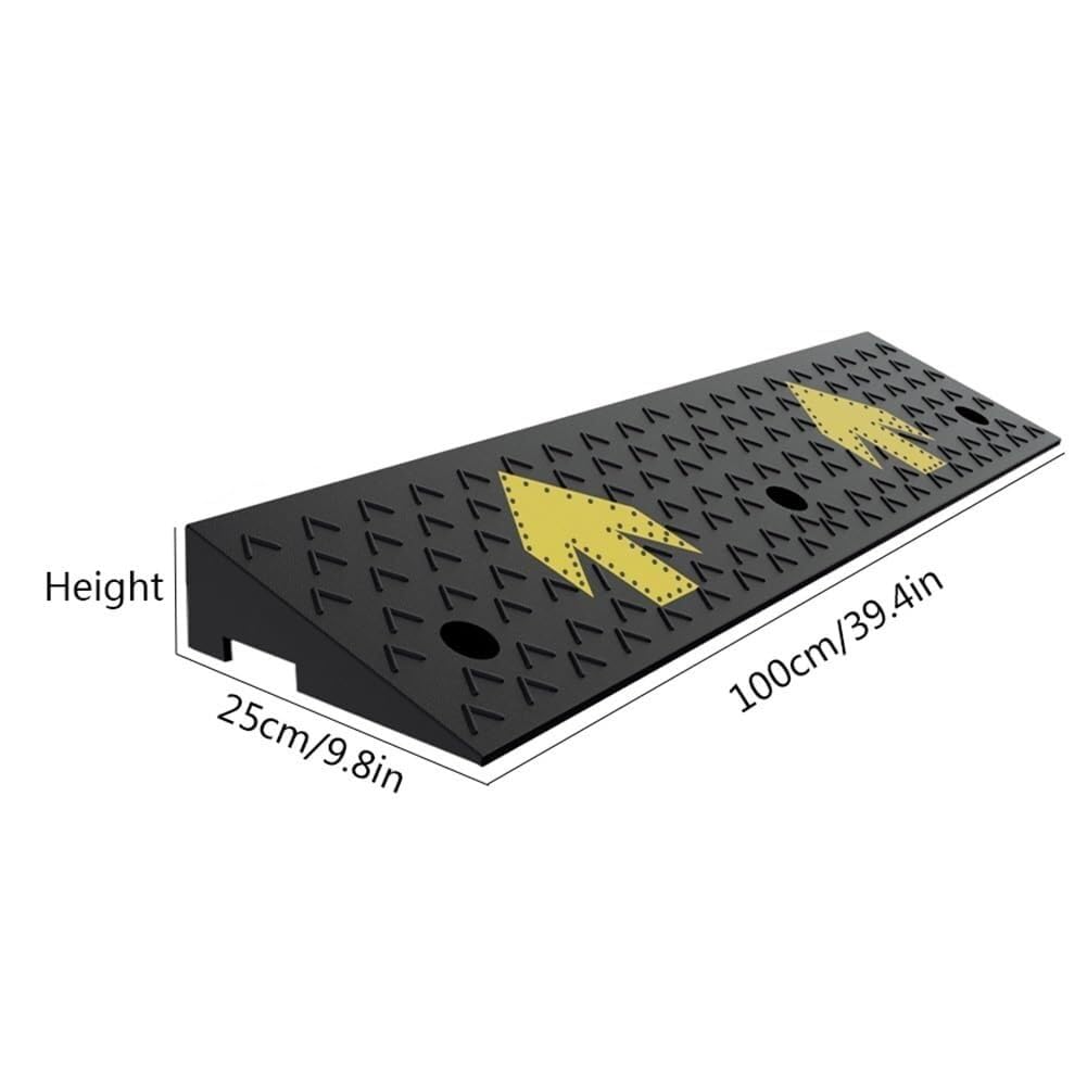 Rampy gumowe Gumowa rampa krawężnikowa, przenośna progowa, antypoślizgowa podjazdowa i chodnikowa(10cm/3.94in)