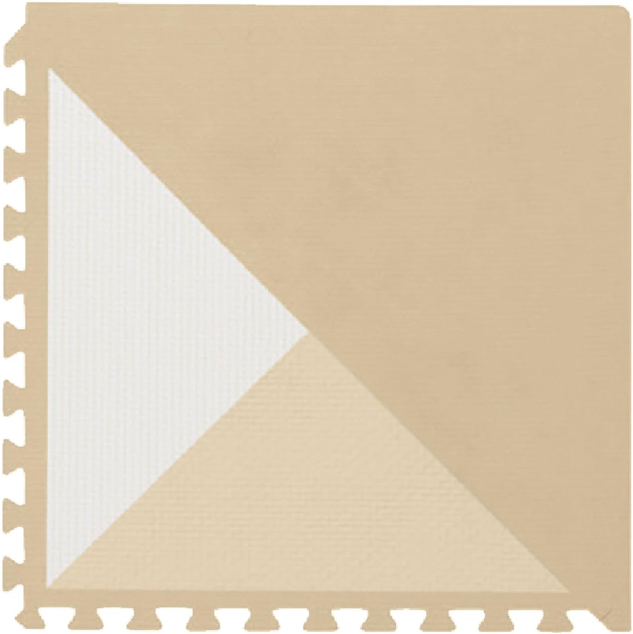 playmat - Prettier Puzzle Playmat (Kyte Wheat), 4 X 6 Feet (6 tiles), Quality soft foam, Interlocking Playmat for baby & toddlers, Expandable, Non toxic, Easy to clean, Water resistant