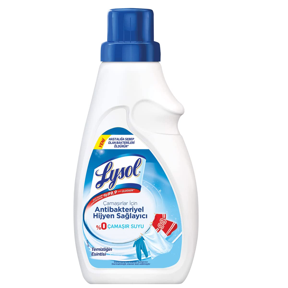 Lysol Antibakteriyel Çamaşırlar için Çamaşır Suyu İçermeyen Hijyen Sağlayıcı, Koku Giderici 720 ml (1 x 720 ml)