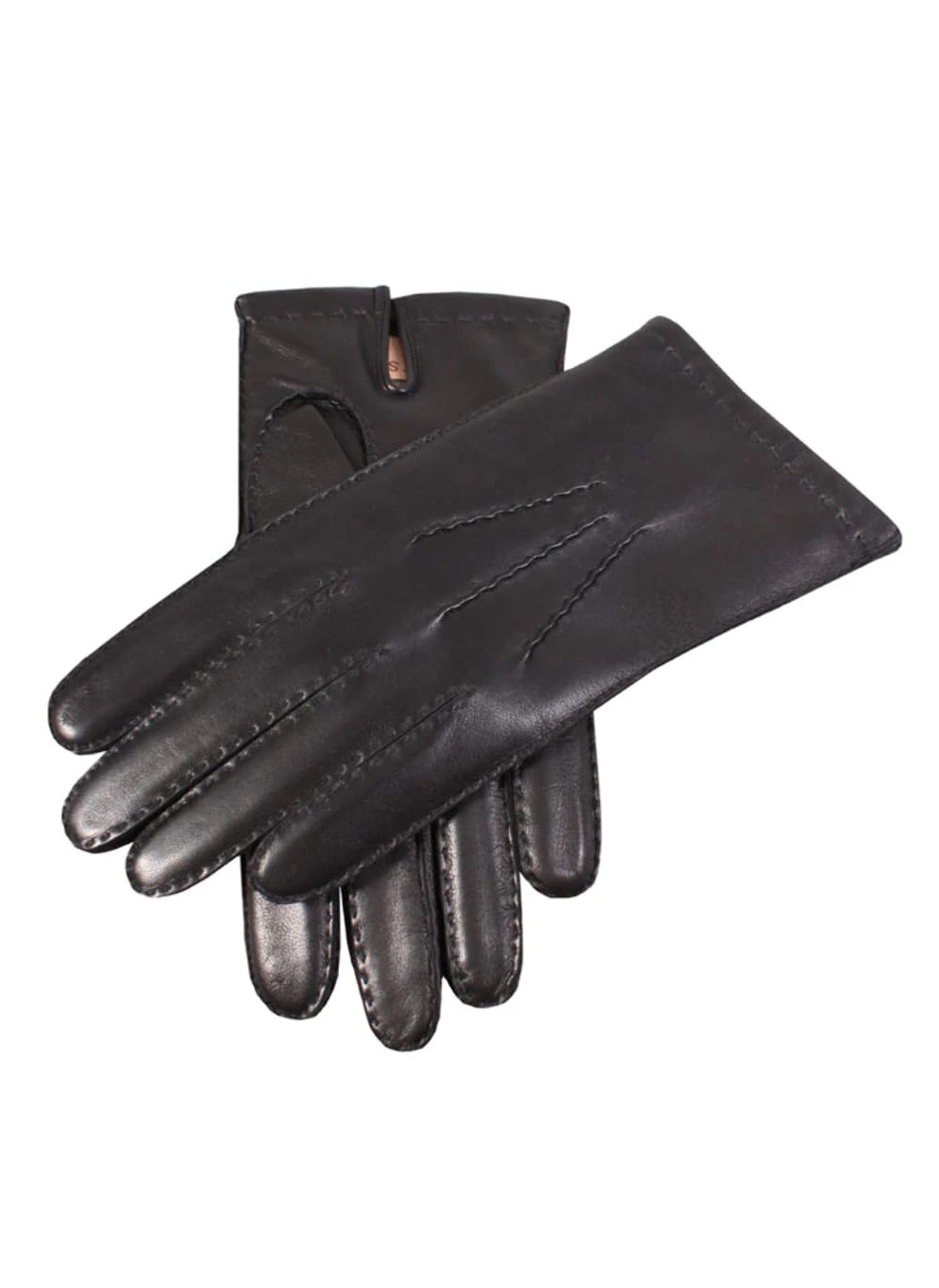 Dents Men's Black Handsewn Three-Point Cashmere-Lined Leather Gloves - / 8.5
