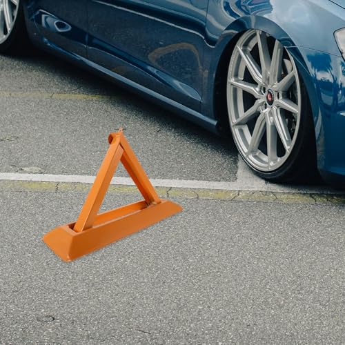 Bloqueo de estacionamiento de acero resistente y duradero jojofuny con forma triangular 5