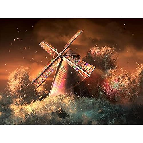 Peinture diamant grand format 80x180 pour embellir un grand mur de salon