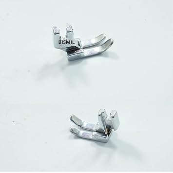 BISMIL Presser Foot for Normal Domestic Old Model sv Home Sewing Machine Like usha Singer Merritt sapna Pooja Naveen Pratap Pack of 2, Silver