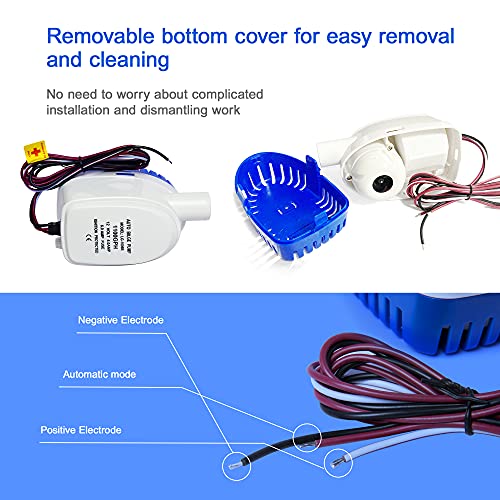 Automatic Bilge Pump 12V 1100Gph Submersible Boat Bilge Water Pump Auto With Float Switch Bilge Pump For Boat #TOP3