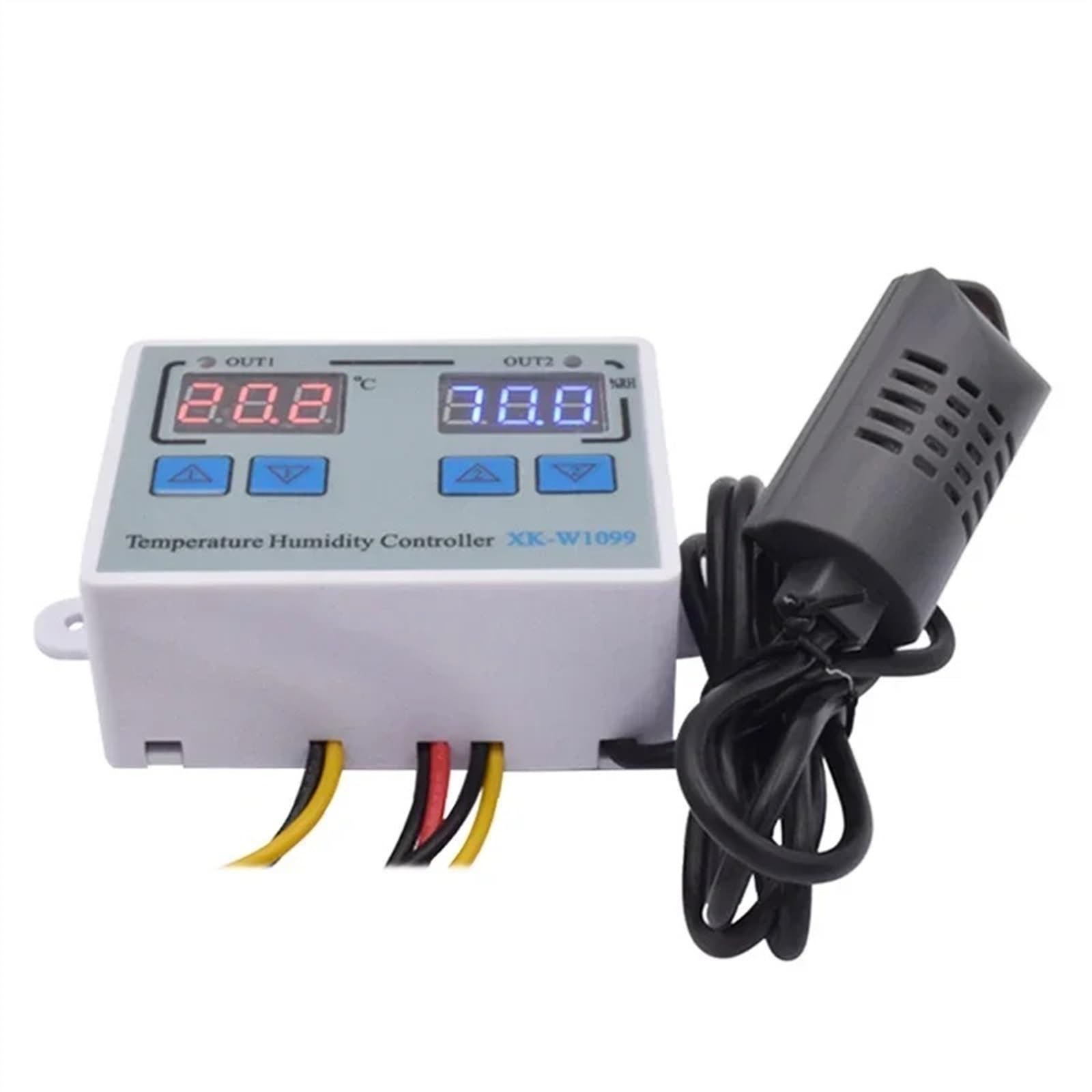 W1099 110V 220V 12V 24V Regolatore di temperatura e umidità digitale a LED for incubatrice Termometro Igrometro Sensore Termostato
