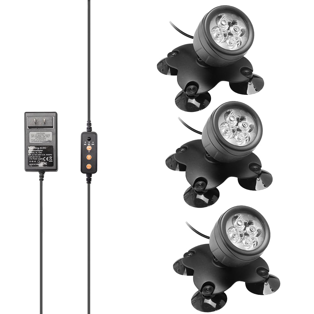HAZARA Luz LED para pecera Foco para pecera, Iluminación subacuática de Colores Luz para Plantas acuáticas Luz para Acuario, Luz para micropaisaje de pecera Luces subacuáticas-3