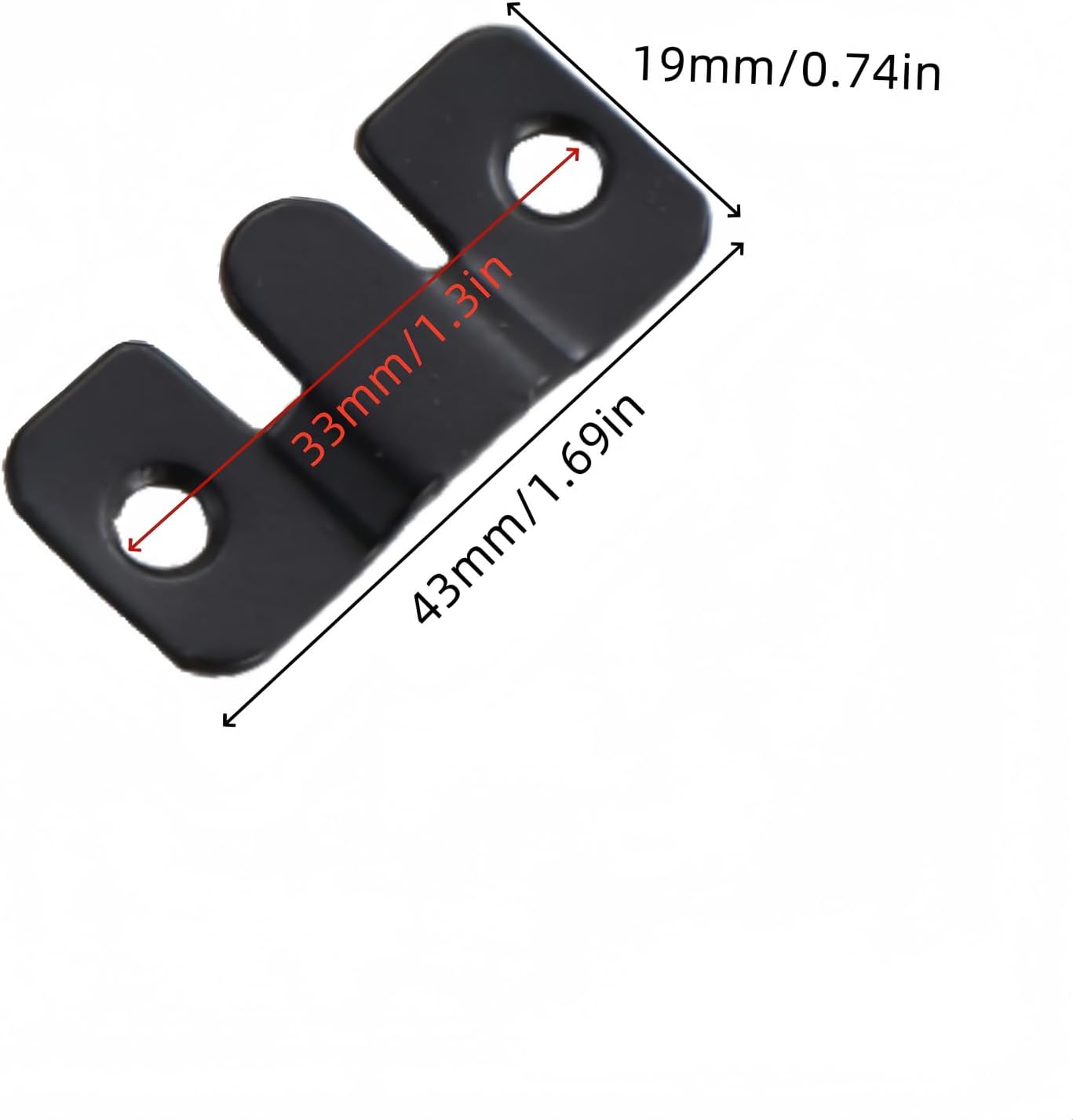40Pcs Flush Mount Bracket Stainless Steel Interlock Photo Hanging Buckle,(43 x 18.5mm) Heavy Duty Photo Frame Hook Sectional Connector Z Clips Headboard Wall Mounting Brackets with Screws
