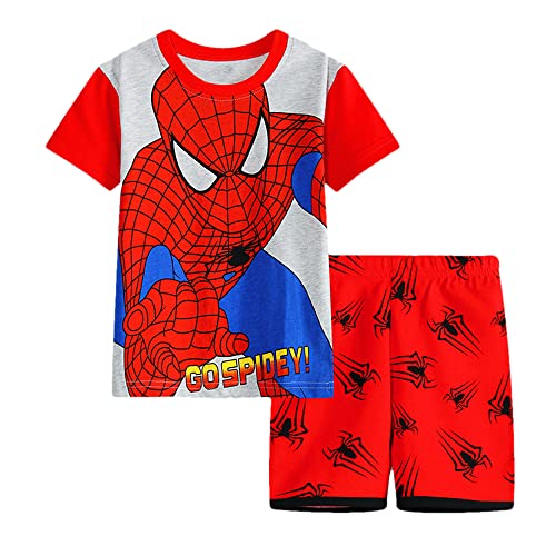 Boys Summer Snug-Fit Pajamas Short Kids Pjs Sets 100% Cotton Toddler Sleepwear