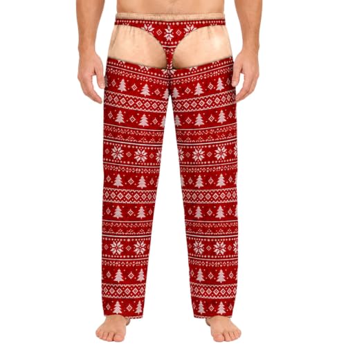 Ugly Pants for Men Christmas Funny Pajama Butt Print Elastic Waist Trousers - image 2